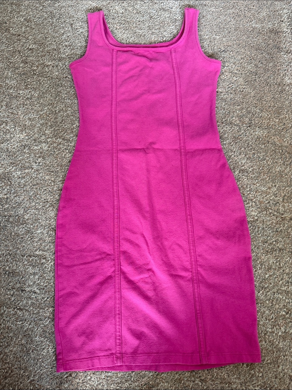 wild fable Magenta Scoop Neck Midi Dress